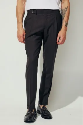 Milan Trouser - Chocolate Brown Wool