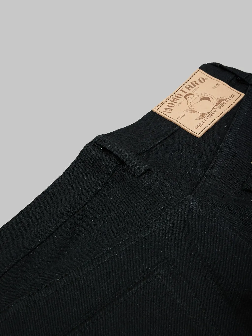 Momotaro 0306-B 15.7oz Black x Black Tight Tapered Jeans