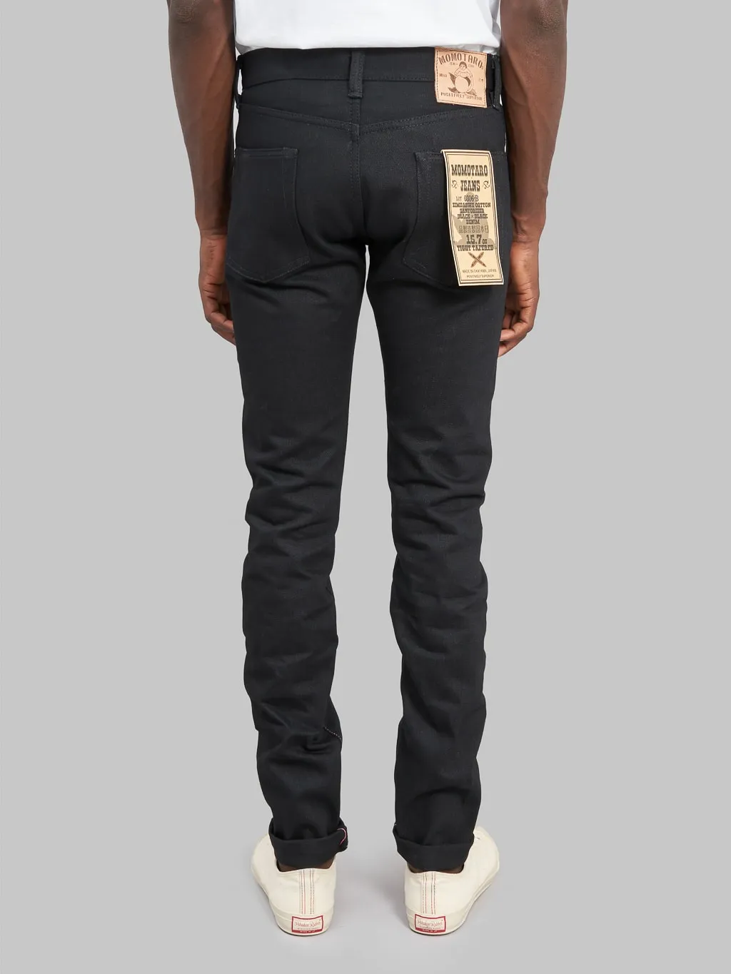 Momotaro 0306-B 15.7oz Black x Black Tight Tapered Jeans