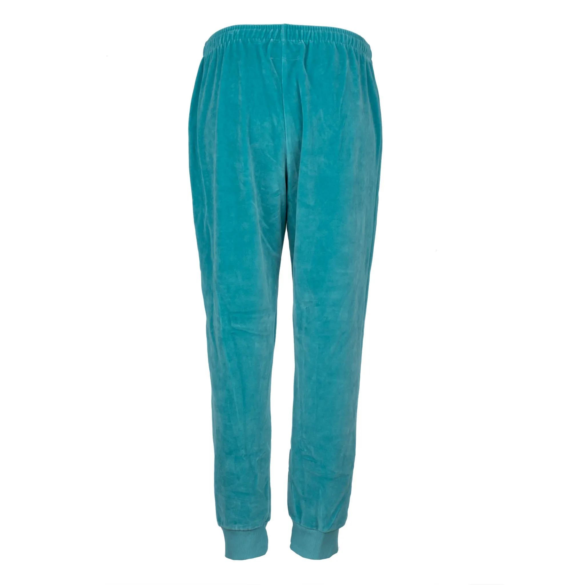 Neon Turquoise Velour Jogger