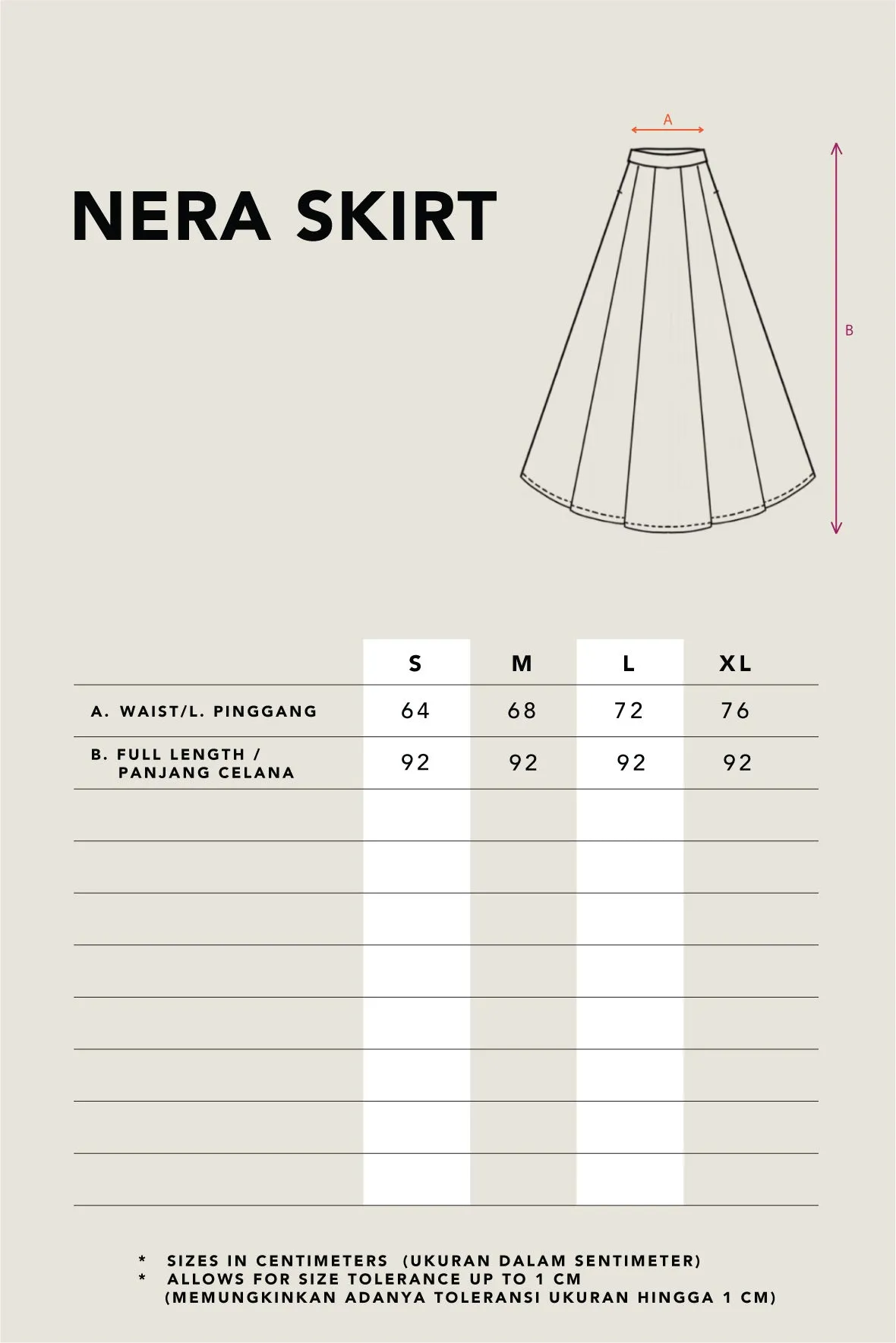 NERA A-LINE SKIRT BUTTERCREAM