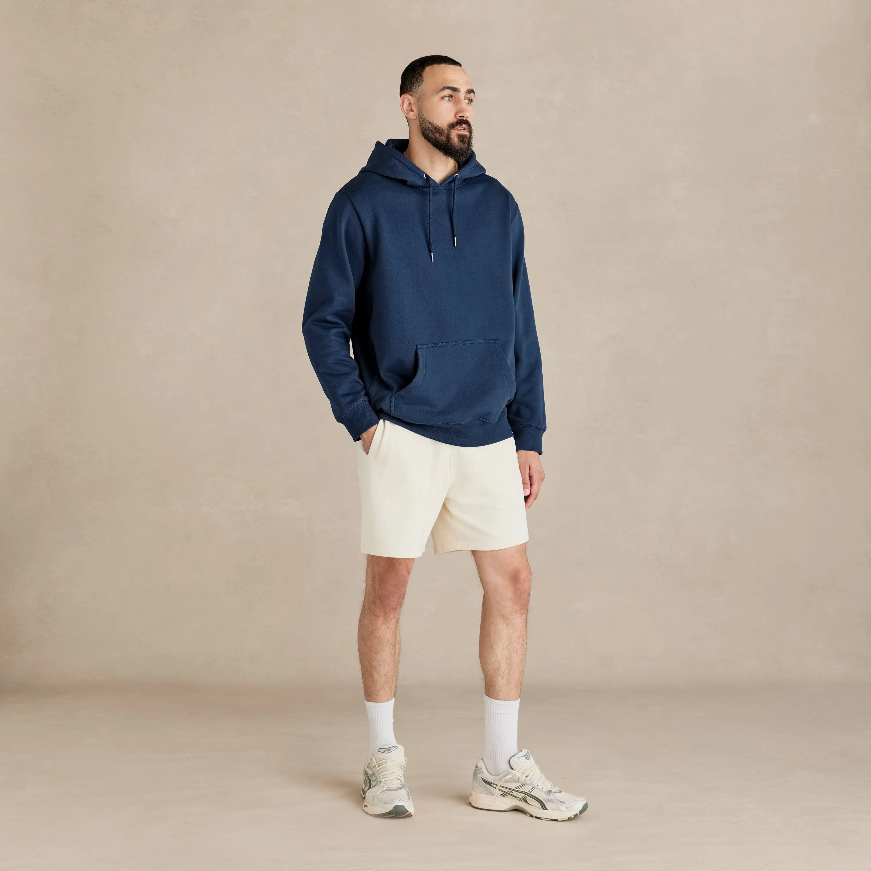 Ocean Navy Organic Cotton Hooded Sweatshirt