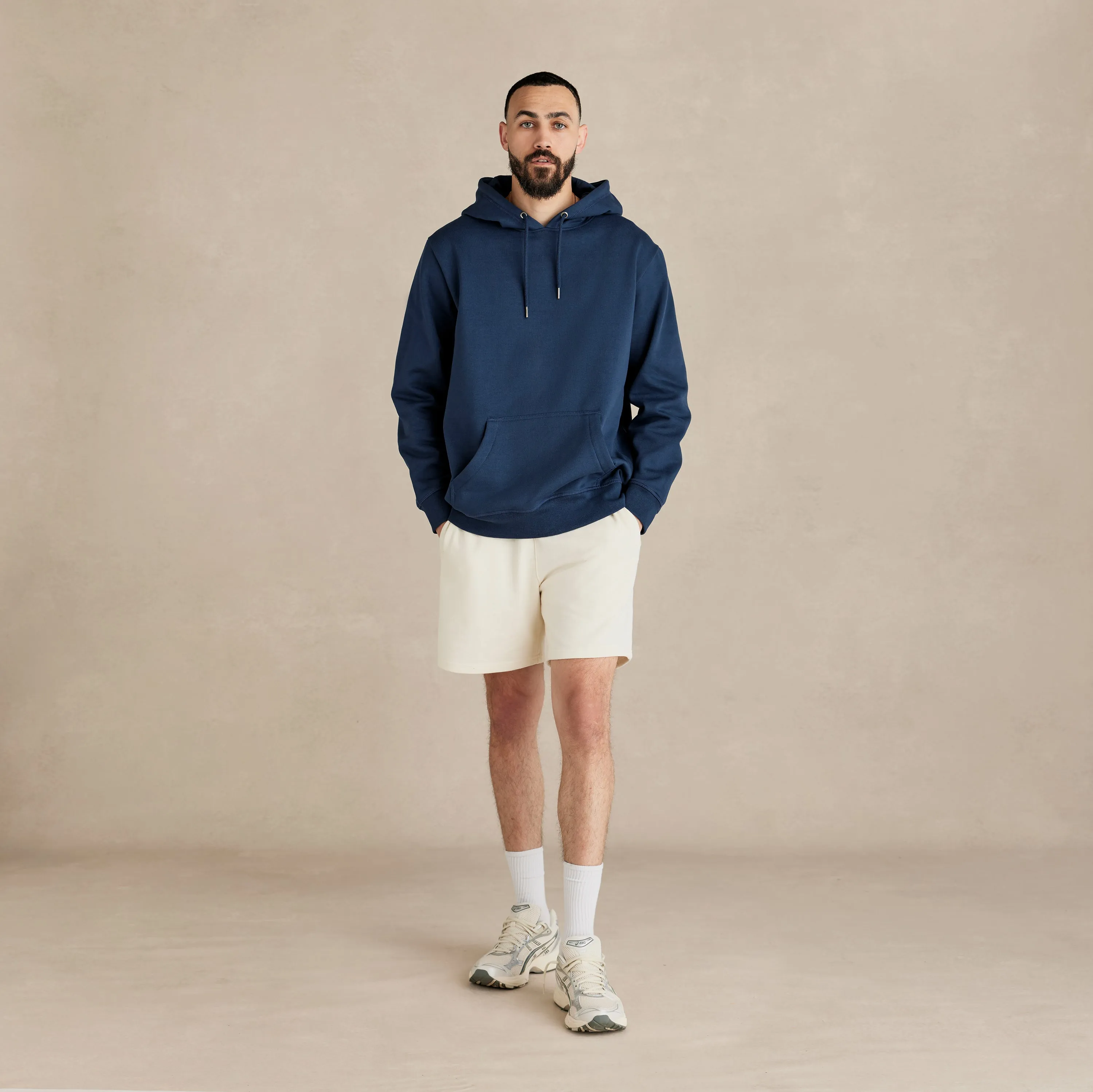 Ocean Navy Organic Cotton Hooded Sweatshirt