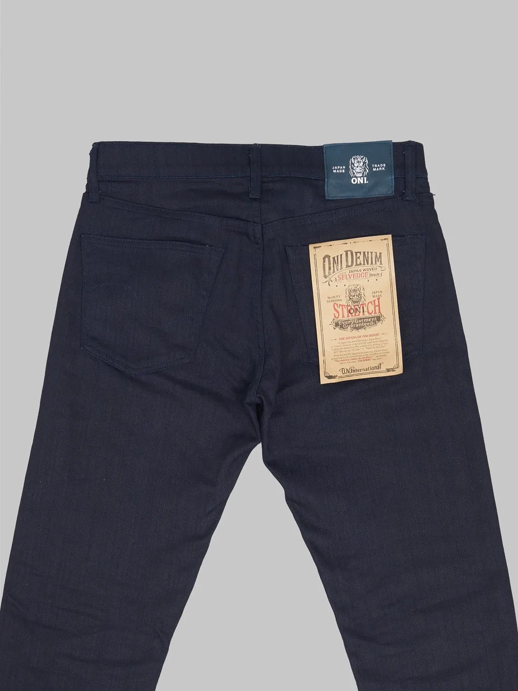 ONI Denim 526S-IDBK Jeans - 11oz High Power Stretch Semi-Tight Straight Cut Jeans