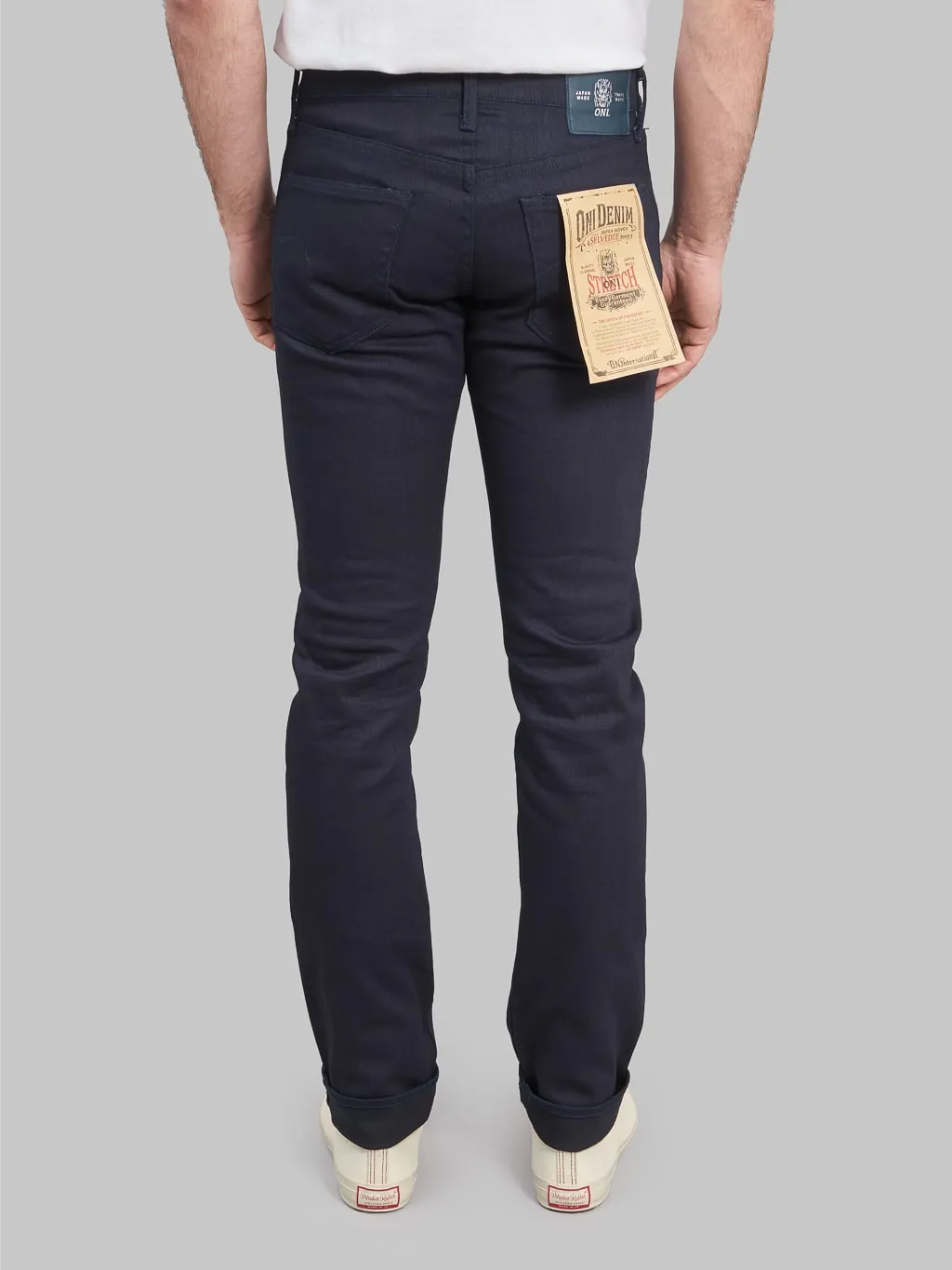 ONI Denim 526S-IDBK Jeans - 11oz High Power Stretch Semi-Tight Straight Cut Jeans