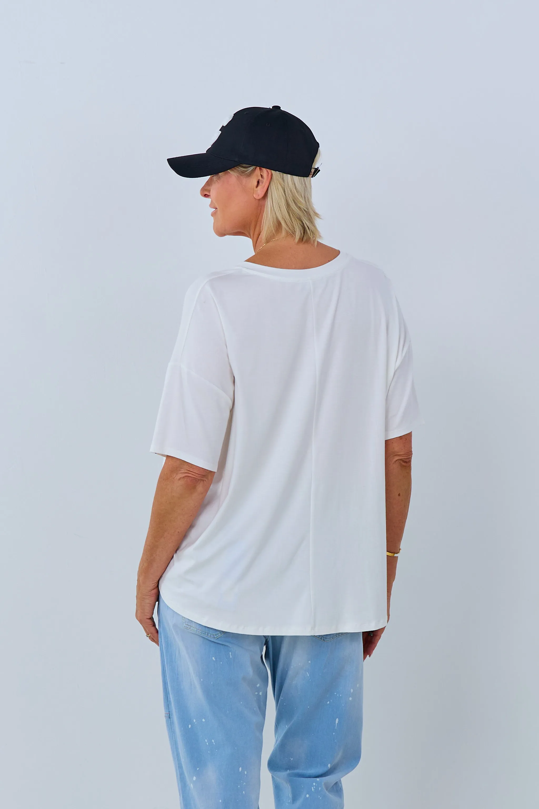 oversized Basic Shirt, ecru