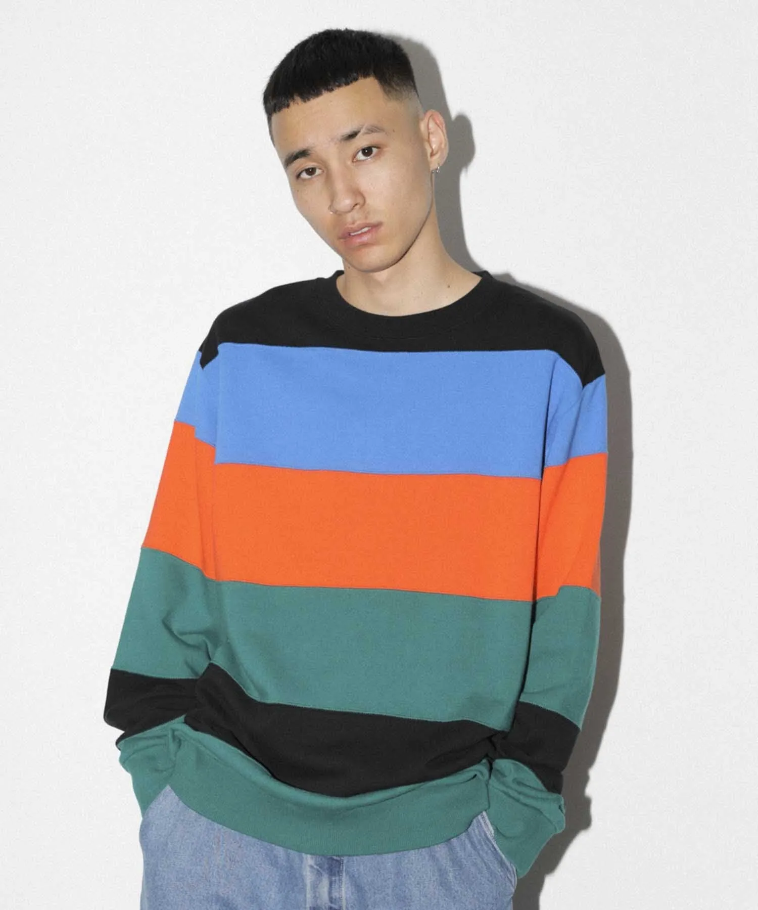 PANELED CREWNECK SWEAT