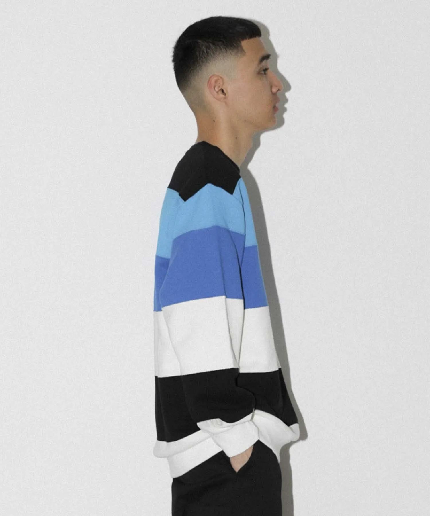 PANELED CREWNECK SWEAT