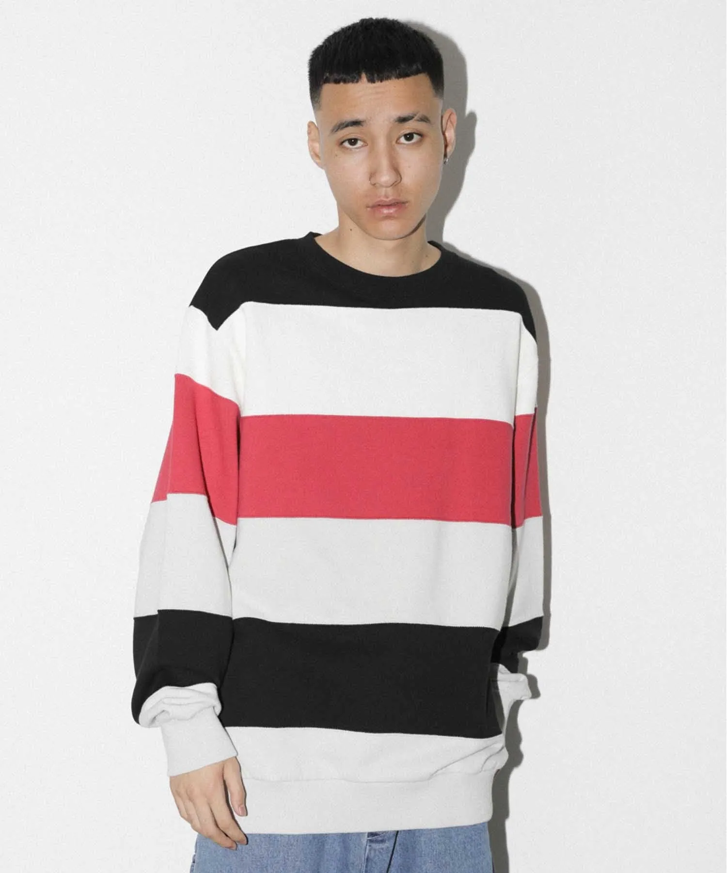 PANELED CREWNECK SWEAT