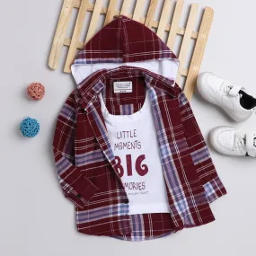 Polka Tots Dream big print hoodie tshirt shirt - Maroon