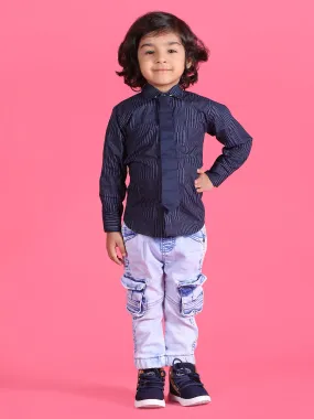 Polka Tots Full Sleeves Shirt - Blue