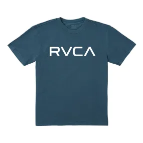 RVCA Tee - Duck Blue - White Logo