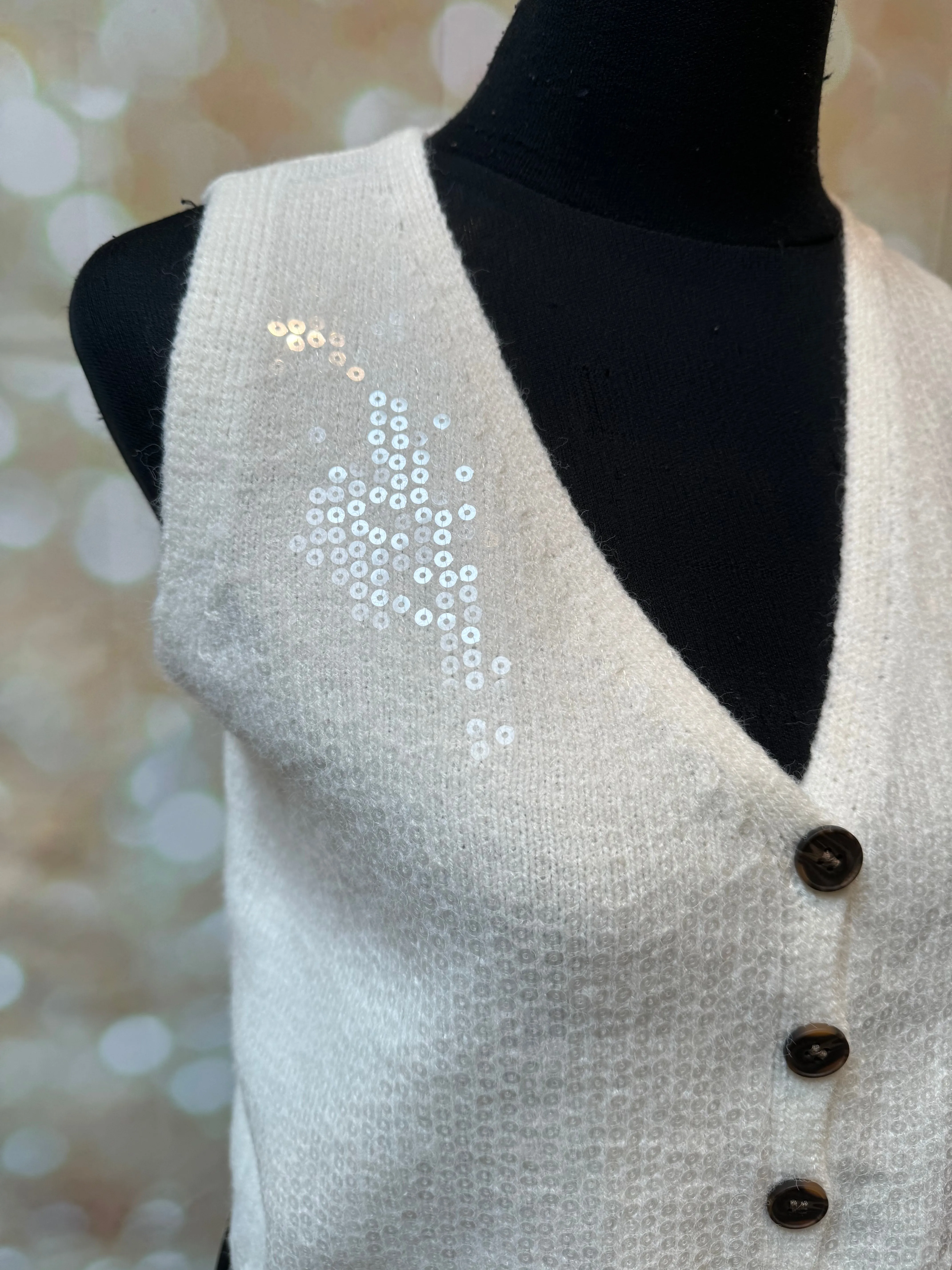 Sequin front waistcoat