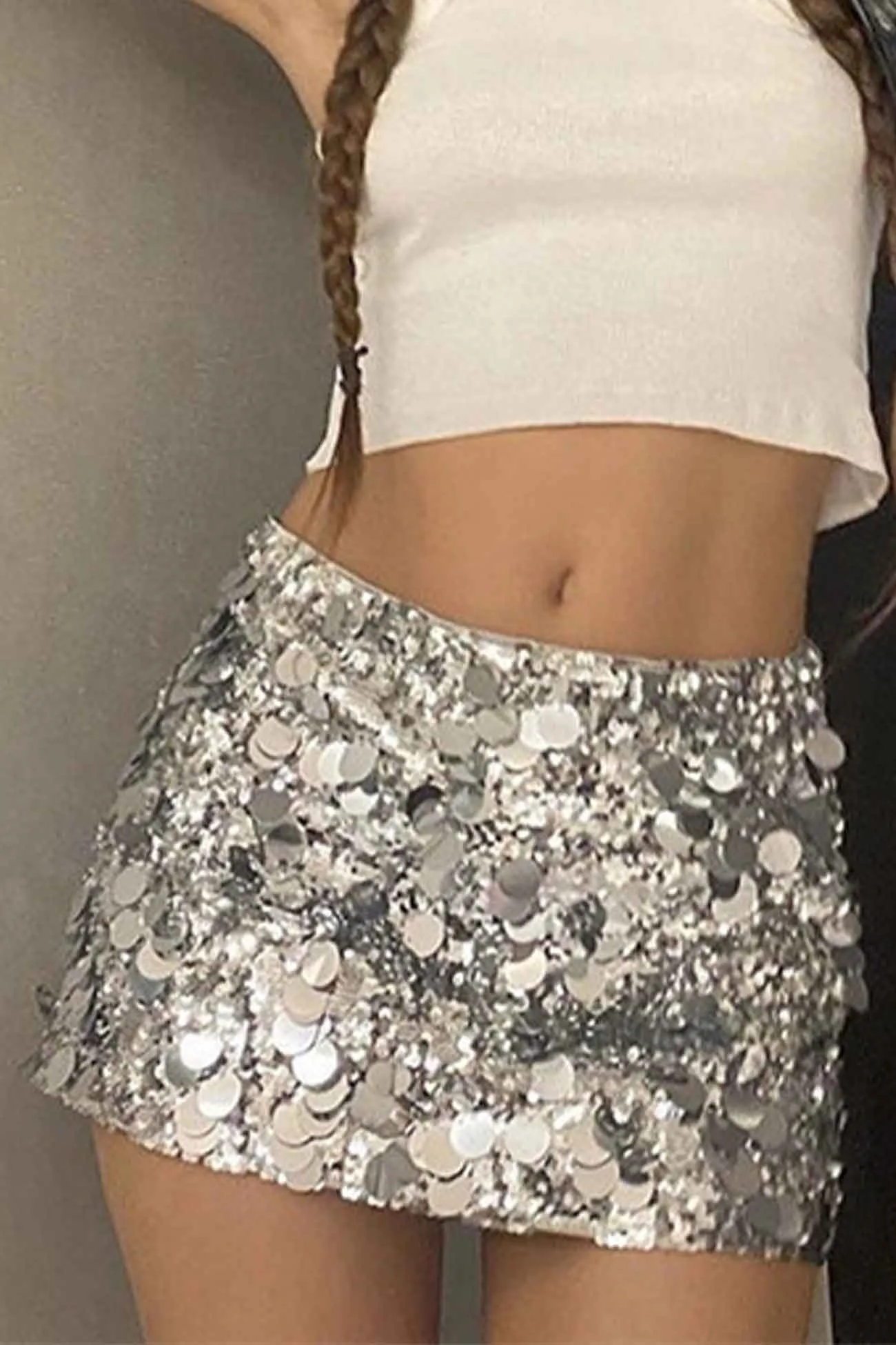 Sequin Mini Hip Skirt