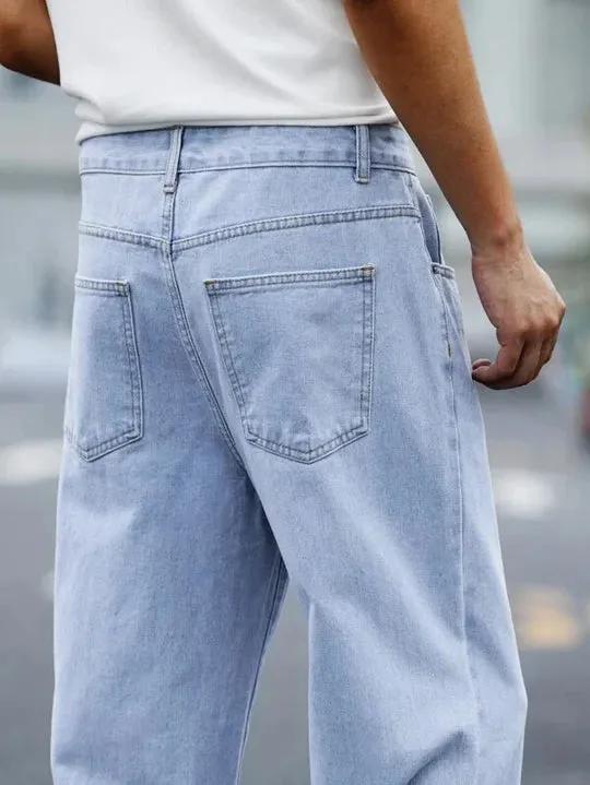 Slate Blue Baggy Fit Rigid jeans