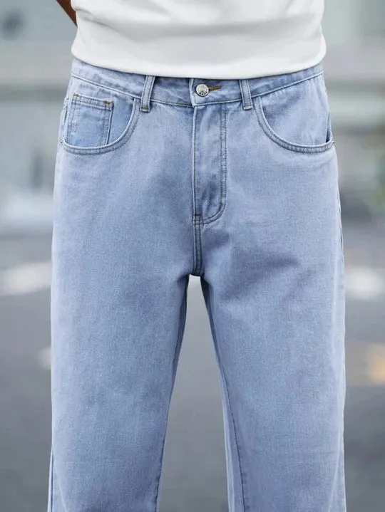 Slate Blue Baggy Fit Rigid jeans