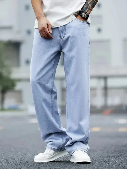 Slate Blue Baggy Fit Rigid jeans