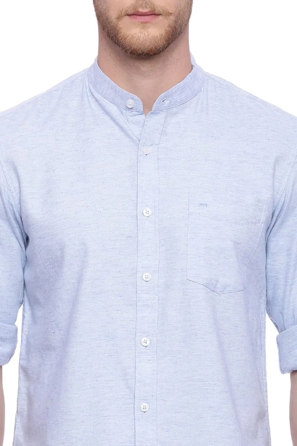 Slim Fit Twill Chambray Shirt