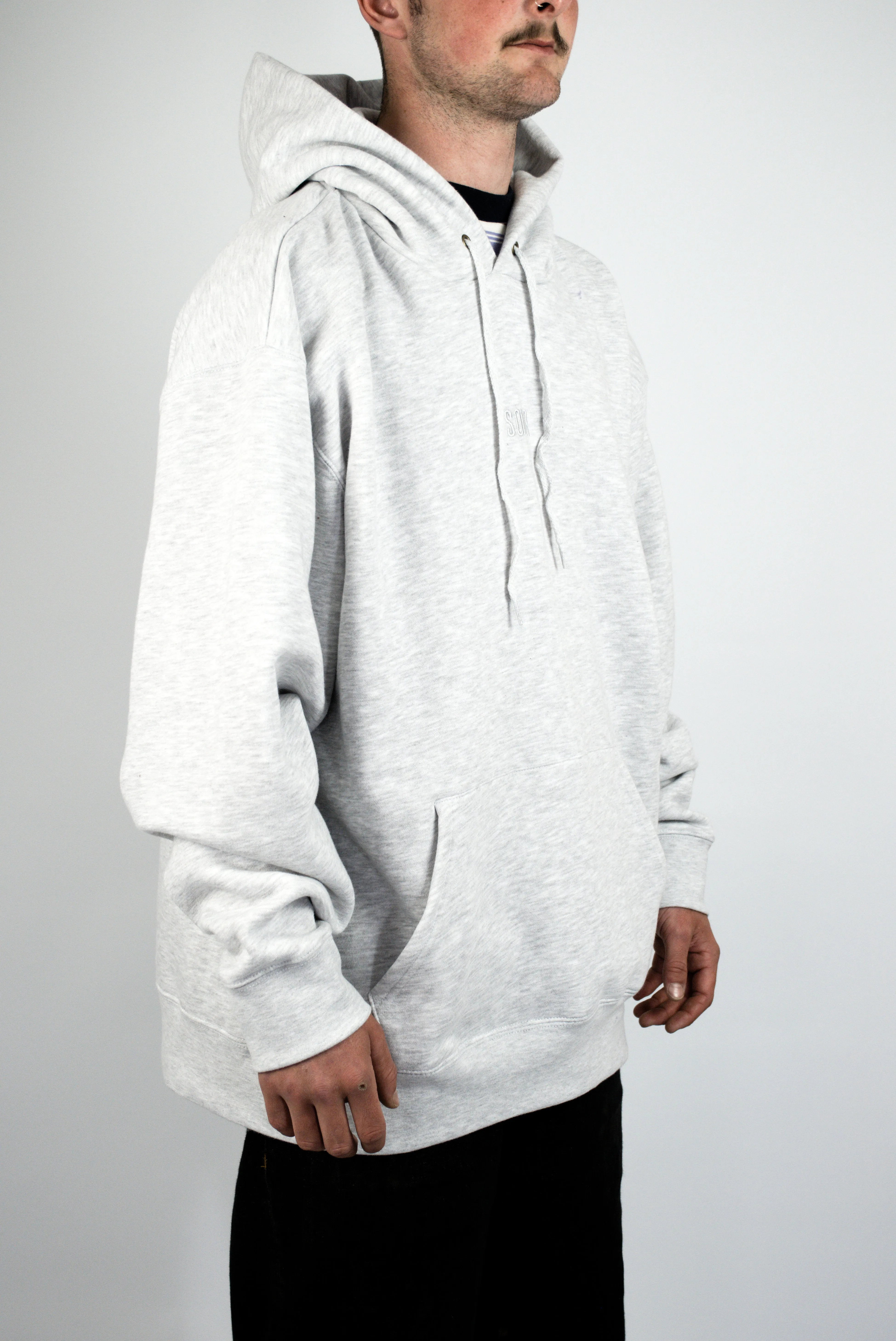 Sour Solution - Lines Hoody - Heather Grey