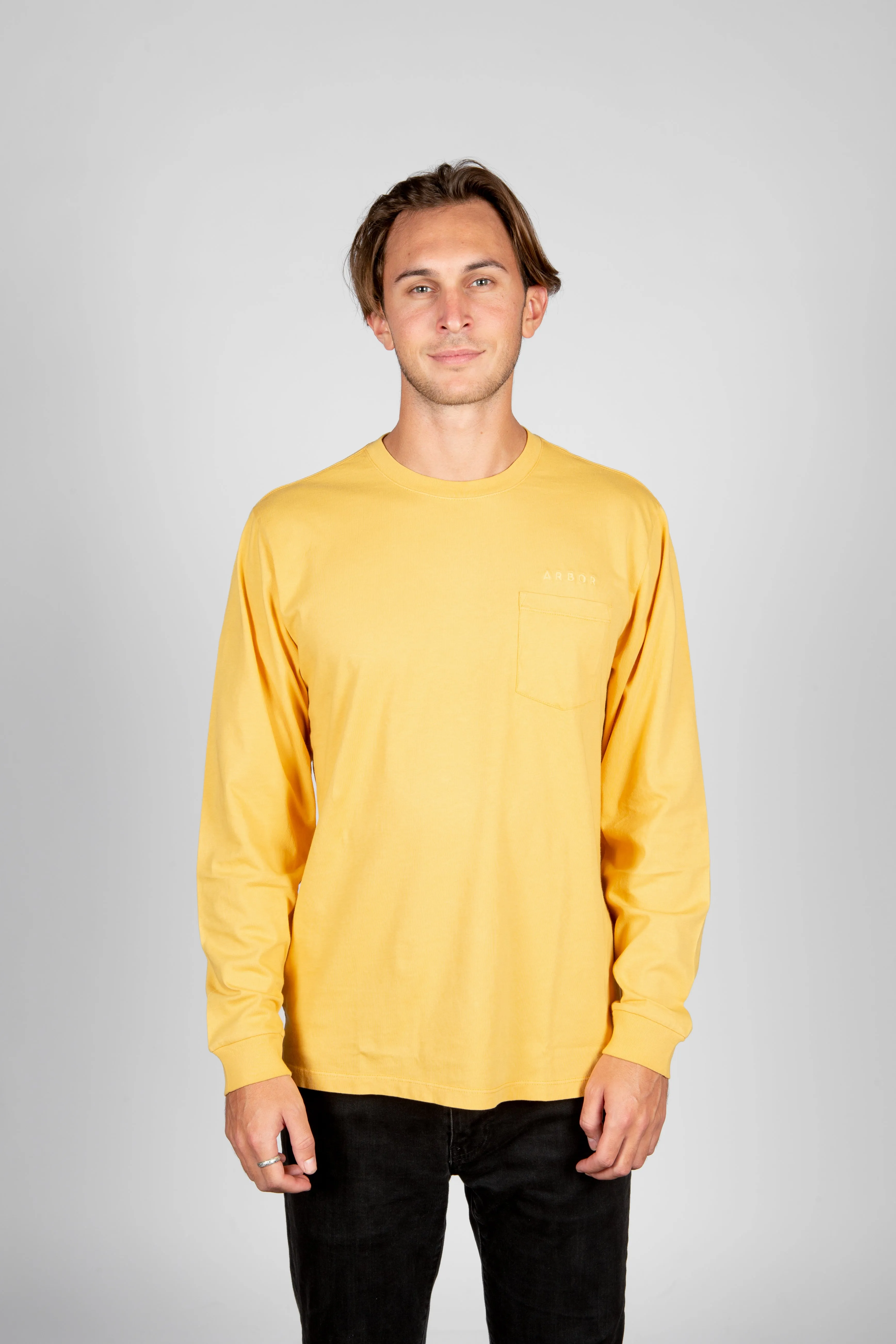 Surplus Long Sleeve Pocket Tee - Mustard