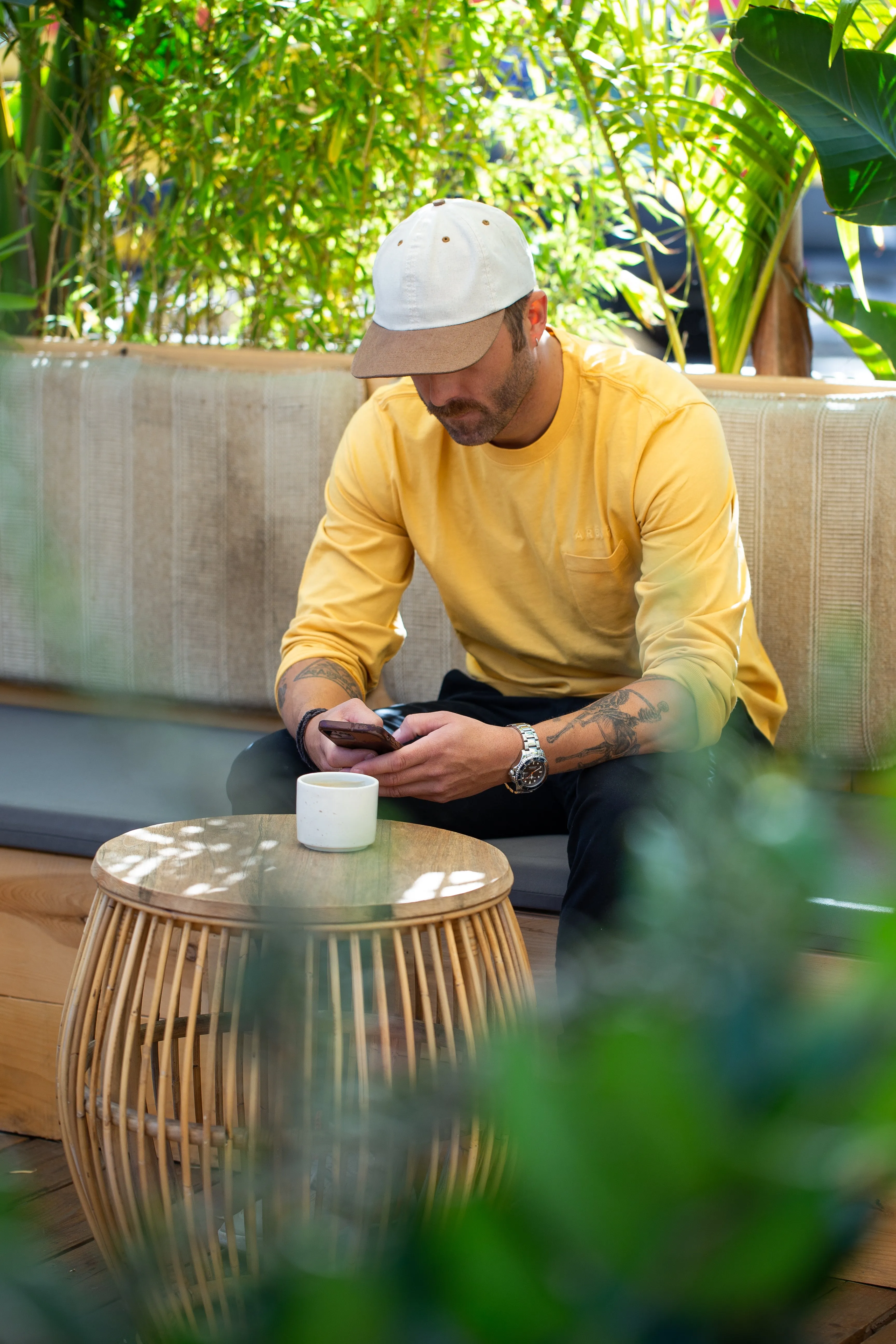 Surplus Long Sleeve Pocket Tee - Mustard