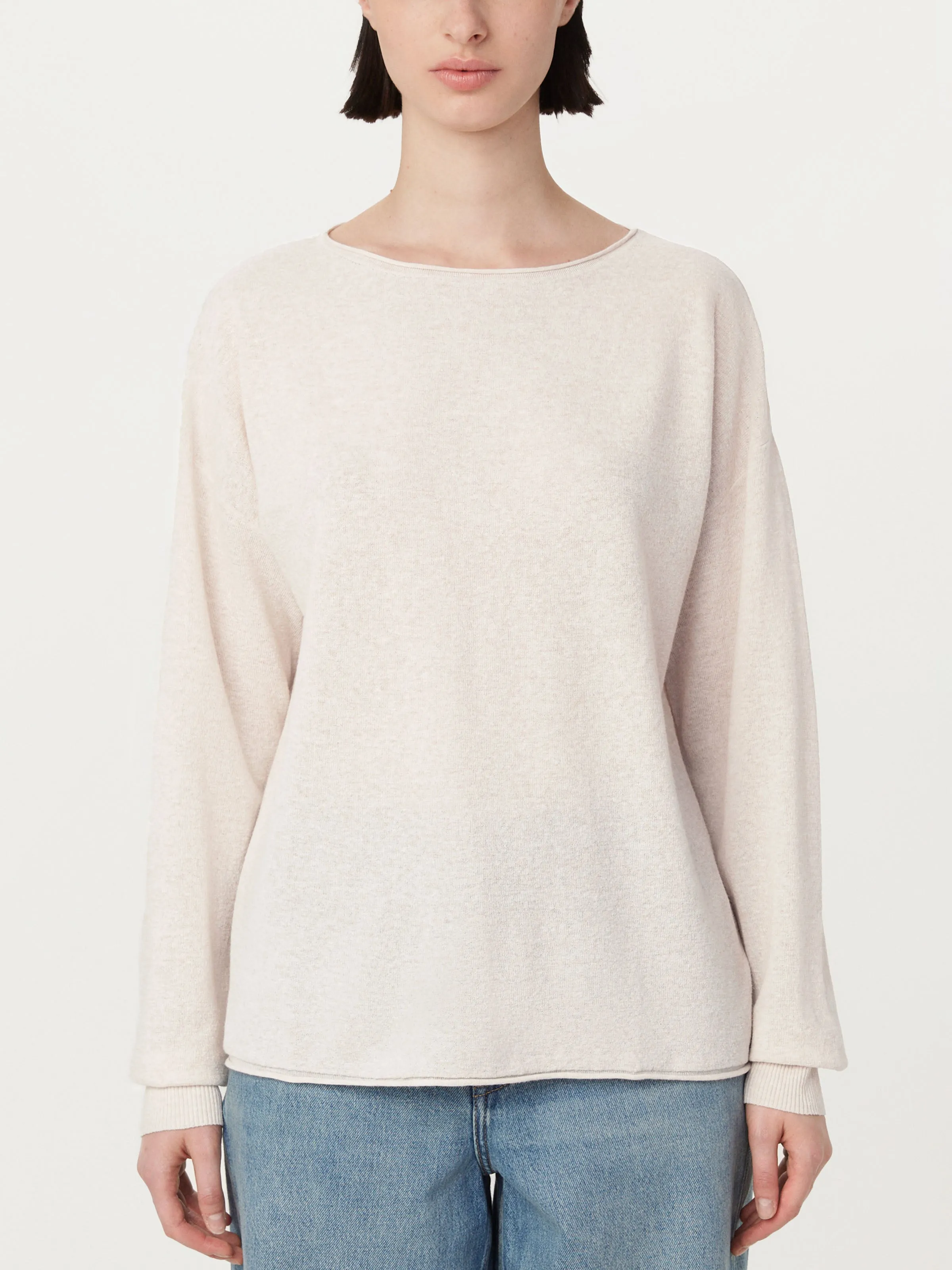 The Lightweight Crewneck Sweater in Light Oatmeal