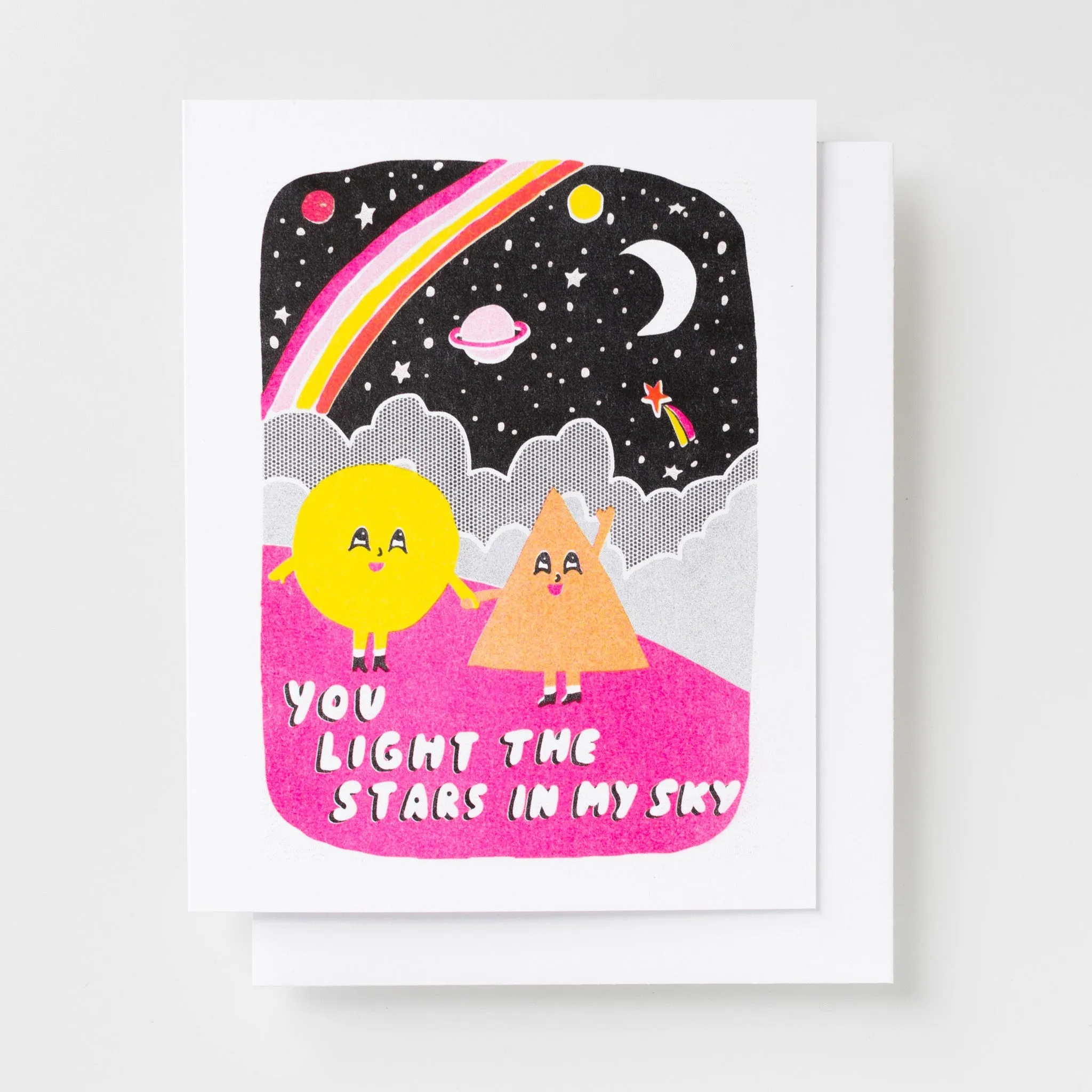 You Light The Stars - Risograph Card